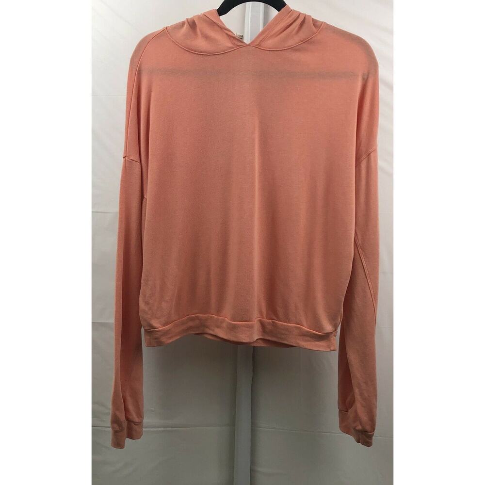 Express One Eleven Pullover Hoodie Women Small Peach Lyocell Viscose Stretch